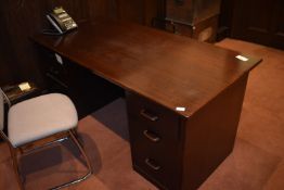 *Sapele Mahogany Double Pedestal Desk