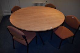*Circular Meeting Room on Pedestal Base