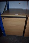 *Standalone Three Drawer Pedestal in Light Oak Finish