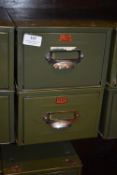 *Two Veteran Series Green Metal Kardex Cabinets
