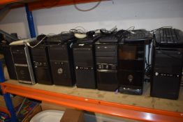 *Eight Assorted Computer Towers, Seven Keyboards, and Mice