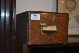 *Oak Kardex Cabinet with Brass Handles