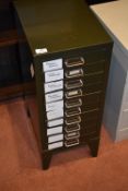 *Green Ten Drawer Filing Unit