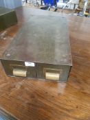 * Vintage 2 drawer metal unit