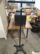 * heavy cast iron single base clothes rail. 620w x 1550h