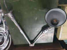 * heavy industrial angle poise light fitting