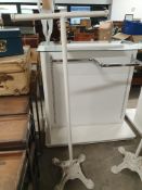 * heavy cast iron single base clothes rail. 620w x 1550h