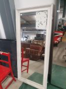* white framed mirror - 750w x 1650h