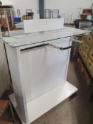 * double sided mobile retail display unit - 1200w x 700d x 1400h