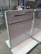 * double sided clothes rail pontoon - 1050w x 1000d x 1400h