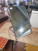 * freestanding table top mirror with chrome frame