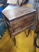 * tall folding table on castors - 420-1160w x 600 d x 990h