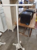 * heavy cast iron single base clothes rail. 620w x 1550h