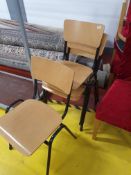 * 4 x ply chairs with metal frames