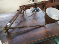 * vintage brass angle poise light fitting