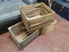 * 3 x rustic crates - 500w x 400d x 300h