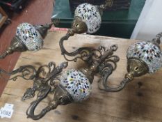 * 2 x double shade moroccan style light fitting