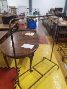 * tubular clothing rail - with bottom rail for putting shelf on