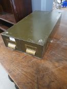 * Vintage 2 drawer metal unit
