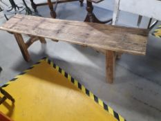 * Rustic bench - 1720w x 360d x 480h