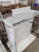 * double sided mobile retail display unit - 1200w x 700d x 1400h