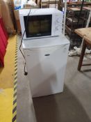 * undercounter fridge and microwave