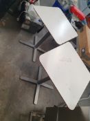 * 2 x pedestal tables - 600w x 700d x 730h