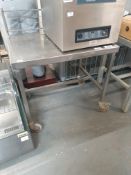 * S/S bench on cators with 230h back - 830w x 620d x 750h