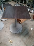 * 4 x pedestal table bases with dark tops