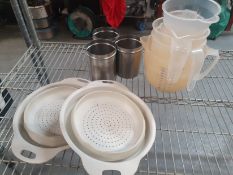 * selection of jugs and collanders