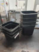 * 7 x 1/6 black plastic gastronomes