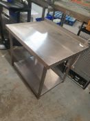 * S/S bench with undershelf - 900w x 700d x 700h