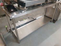 * S/S prep bench - 1800w x 600d x 900h