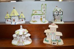 Five Coalport Miniature Cottages etc.