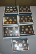 Seven Royal Mint 1990's UK Proof Coin Sets