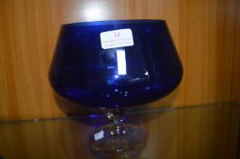 Vintage Bristol Blue Footed Bowl