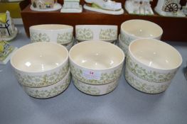 Twelve Hornsea Pottery Fleur Pattern Dishes