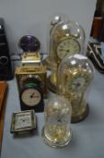 Ten Skeleton and Mantel Clocks etc.