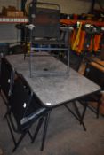 *Patio Table with Six Folding Chairs (salvage)