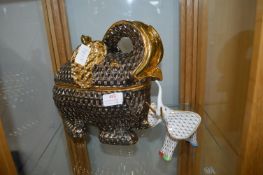 Two Elephant Figure Including One by Hollohaza