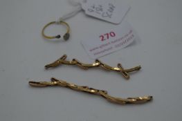 18k Scrap Gold Ring ~1.23g plus Scrap 9k Gold Brac