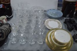 Royal Doulton Clarendon Plates, Denby Blue Dawn Pl