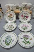 Six Portmeirion Medium Plates plus Six Mugs