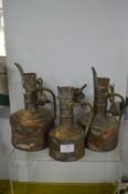 Three Eastern Copper Water Jugs