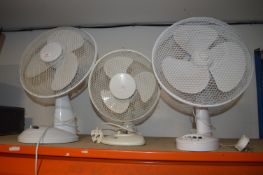 *Three Desk Fans