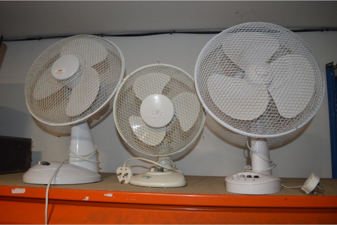 *Three Desk Fans