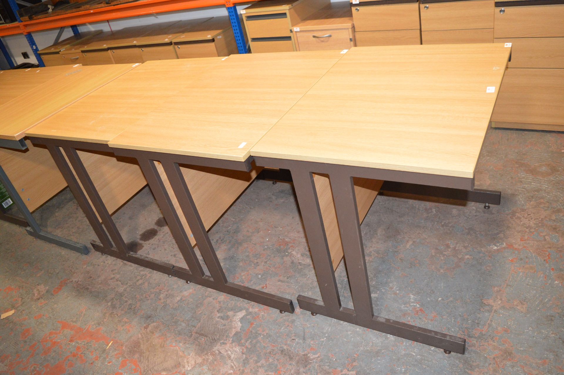 *Eight Small Office Tables - Image 2 of 4