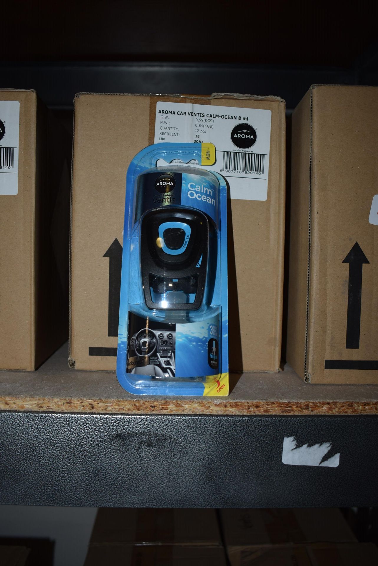 Two Boxes of 12 Aroma Car Ventis Calm Ocean 8ml Air Fresheners (expired)