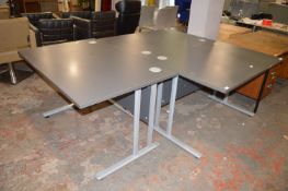 *Three Grey Office Tables