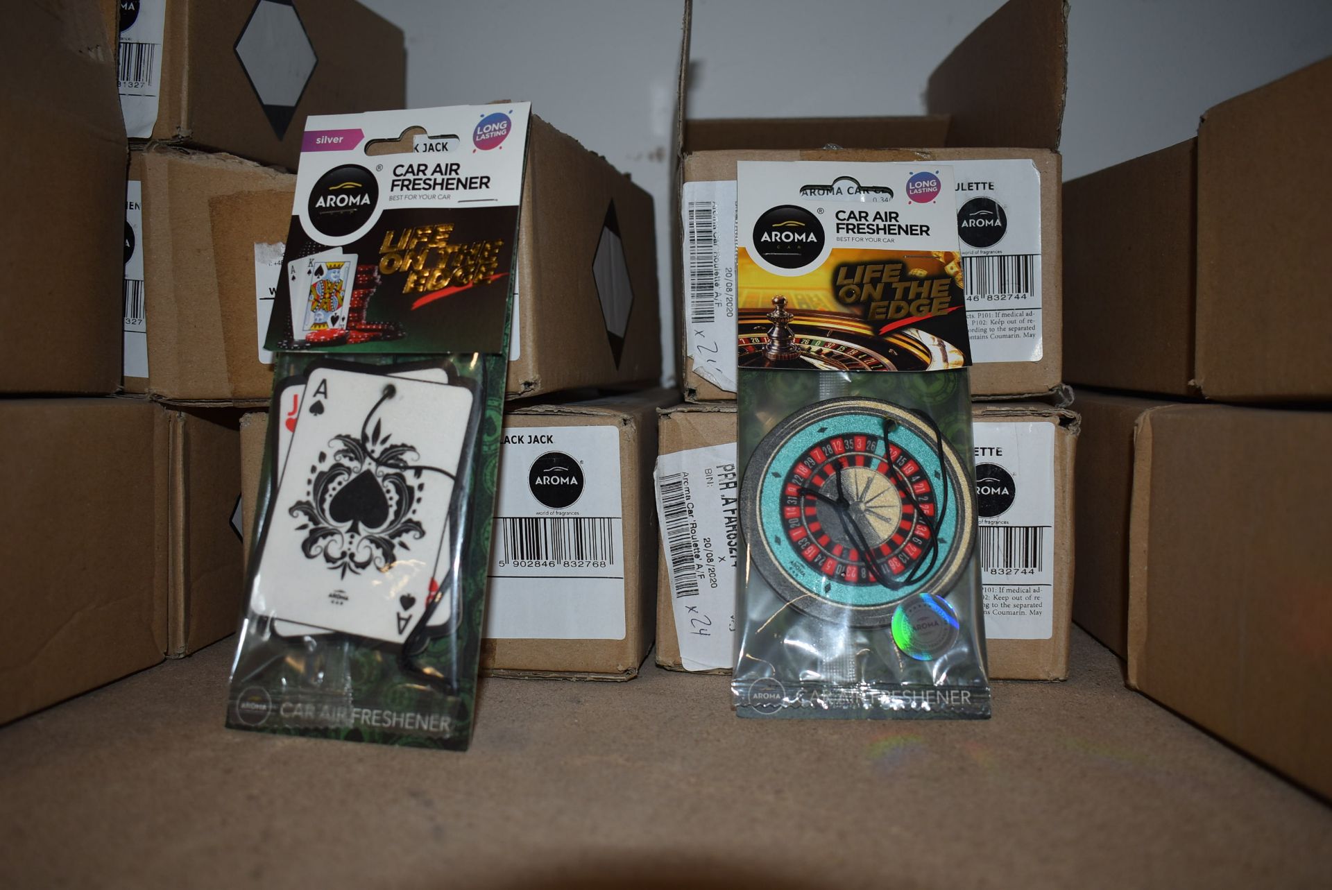 Three and a Half Boxes of 24 Assorted Aroma Car Air Fresheners (expired) - Image 2 of 2